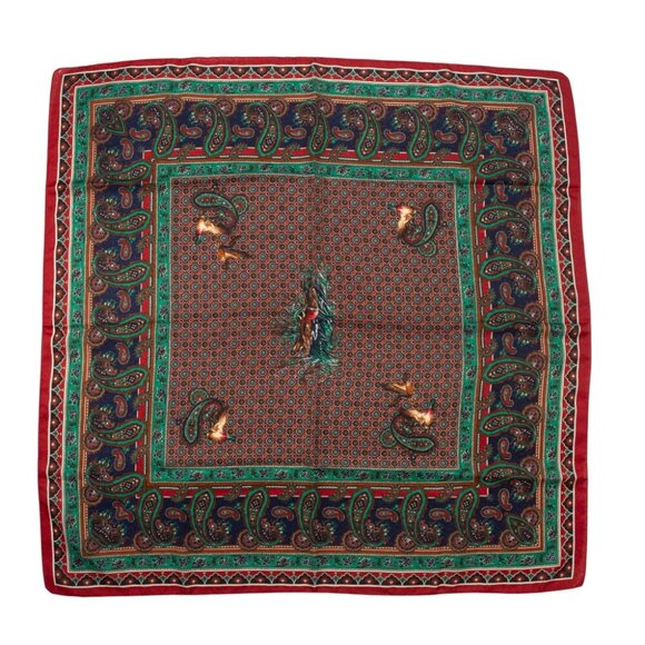 Vintage Avon Bird Paisley Scarf Accessory Made in Italy - Picture 1 of 1